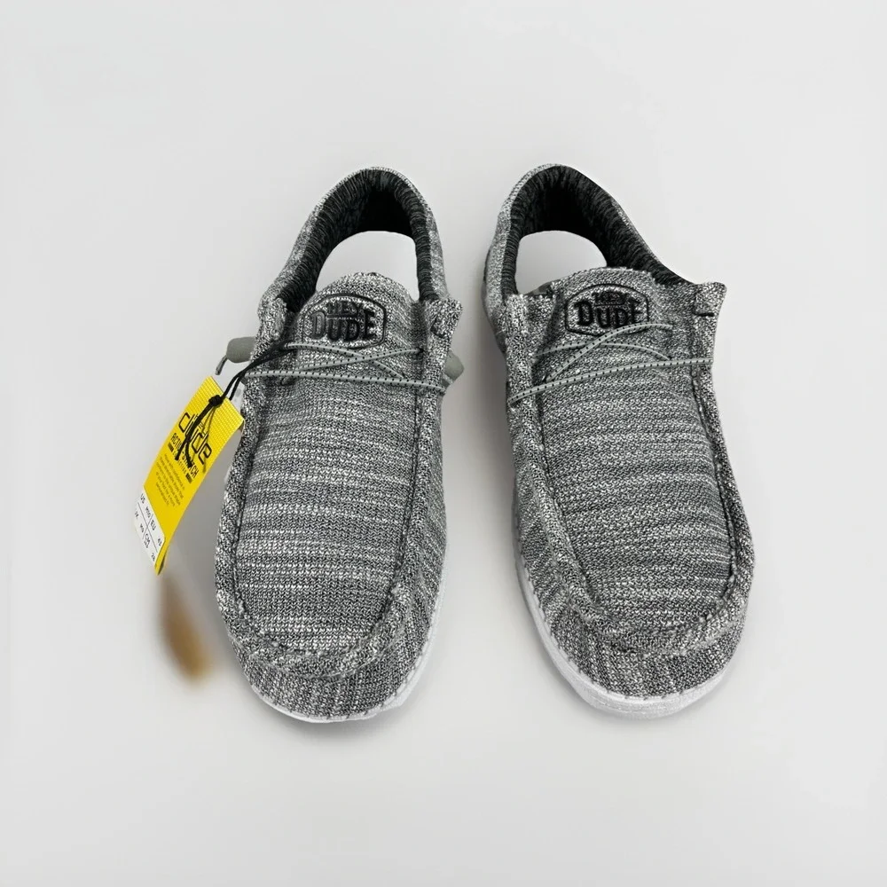Hey Dude Men's Wally Stretch Mix Slip-On Shoes Color Granite Size M10